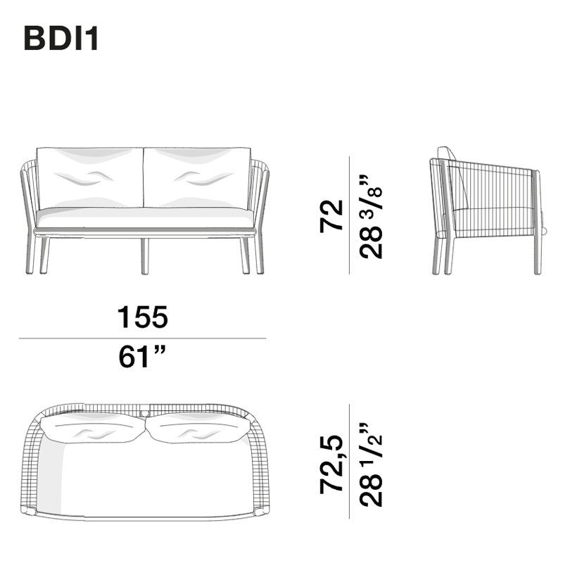 Дизайнерский уличный диван из массива дерева BOBOLI Sofa Дизайнерский уличный диван из массива дерева BOBOLI Sofa в Грозном