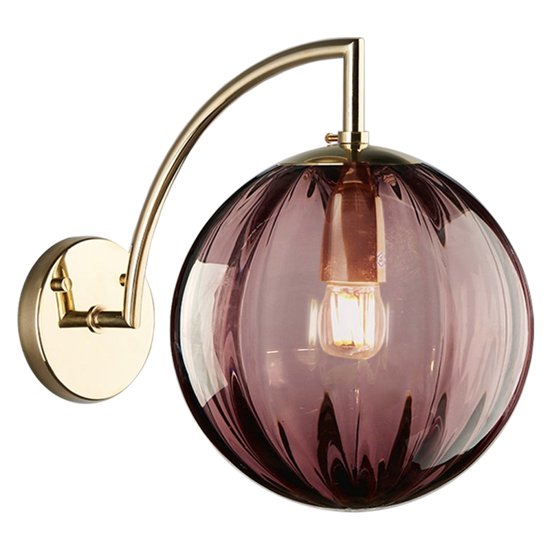 Бра Hector Sconce burgundy Глянцевое золото Бургундский красный Бра Hector Sconce burgundy Глянцевое золото Бургундский красный в Грозном | Loft Concept