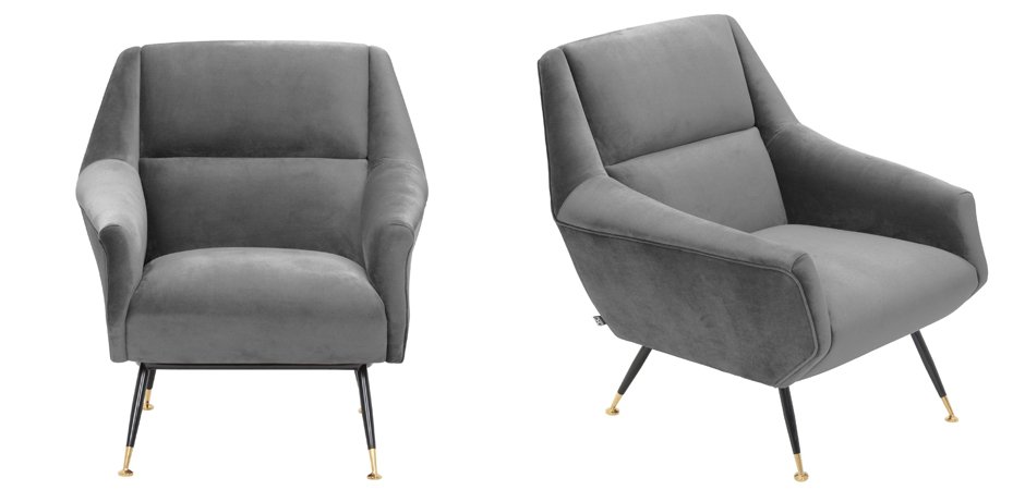 Кресло Eichholtz Chair Exile Grey Кресло Eichholtz Chair Exile Grey - Loft-Concept в Грозном