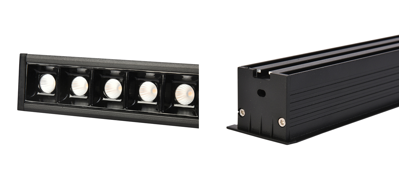 Встраиваемый прожекторный спот черного цвета Foreman 54 см - фото