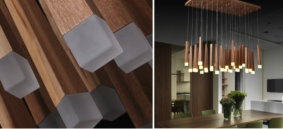 Люстра Wooden Glowworm Square Люстра Wooden Glowworm Square - Loft-Concept в Грозном