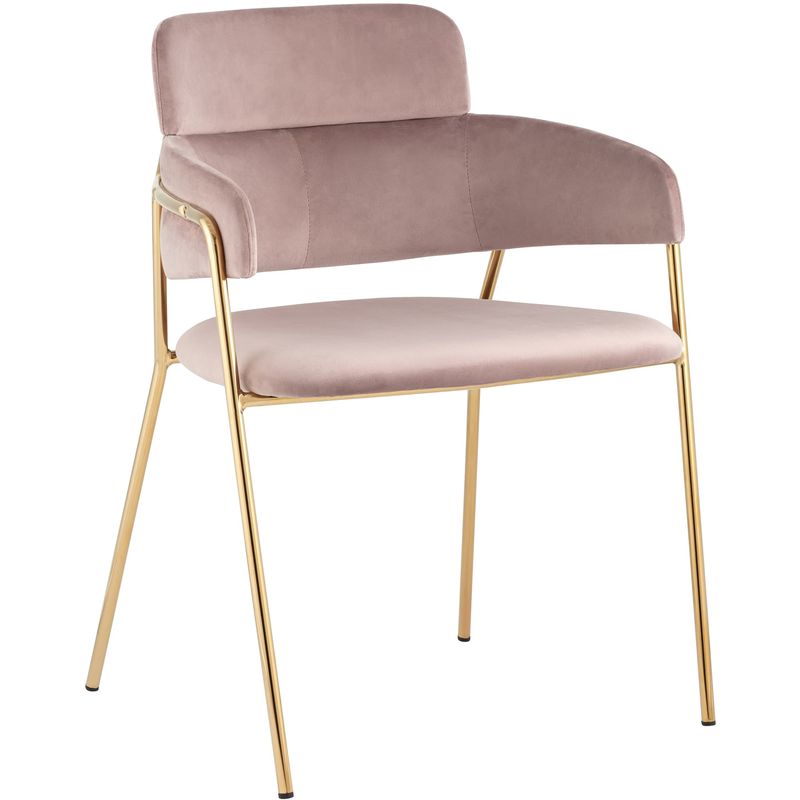 Polina chair Пепельно-Розовый Велюр Розовый пастельный Золотой Polina chair Пепельно-Розовый Велюр Розовый пастельный Золотой в Грозном | Loft Concept