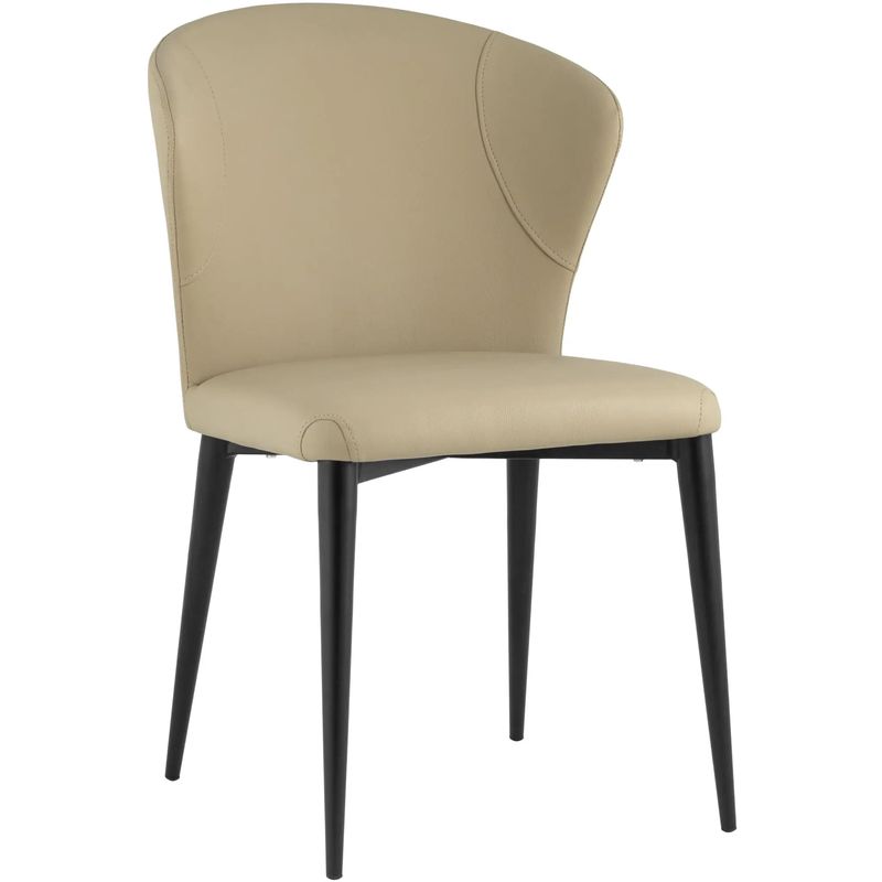 Стул Enigma Chair Бежевая Экокожа Бежевый Черный Стул Enigma Chair Бежевая Экокожа Бежевый Черный в Грозном | Loft Concept