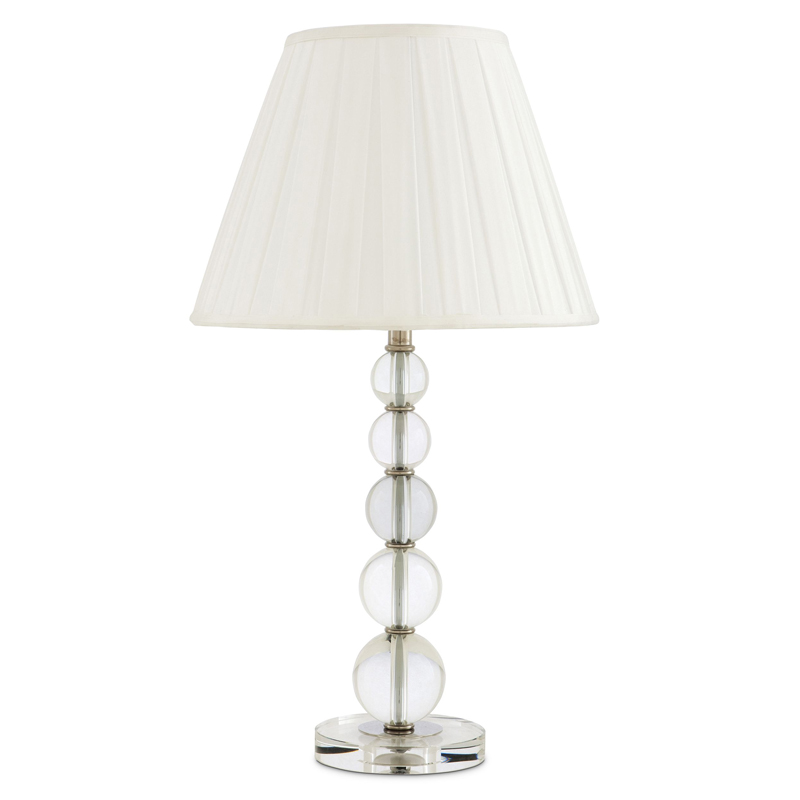 Настольная лампа Eichholtz Table Lamp Aubaine Прозрачный Белый Никель Настольная лампа Eichholtz Table Lamp Aubaine Прозрачный Белый Никель в Грозном | Loft Concept