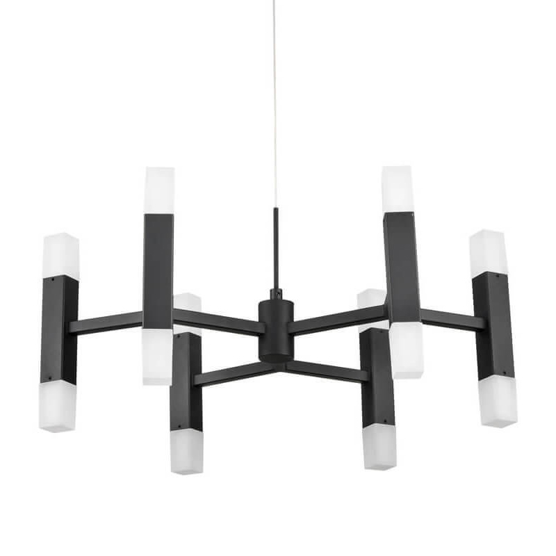 Люстра Rigor & Conciseness Lighting Angular Plafond Black Белый Черный Люстра Rigor & Conciseness Lighting Angular Plafond Black Белый Черный в Грозном | Loft Concept
