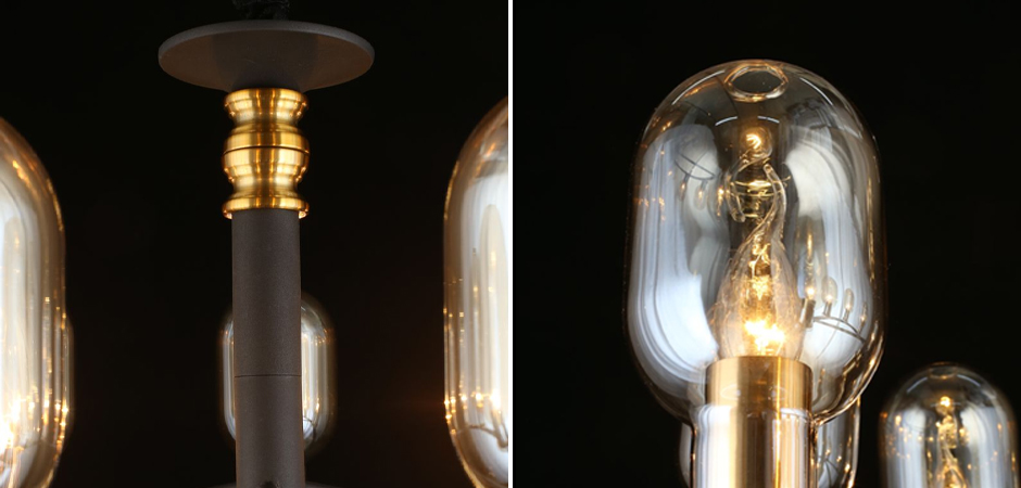 Люстра c овальными плафонами Champagne Glass Люстра c овальными плафонами Champagne Glass - Loft-Concept в Грозном