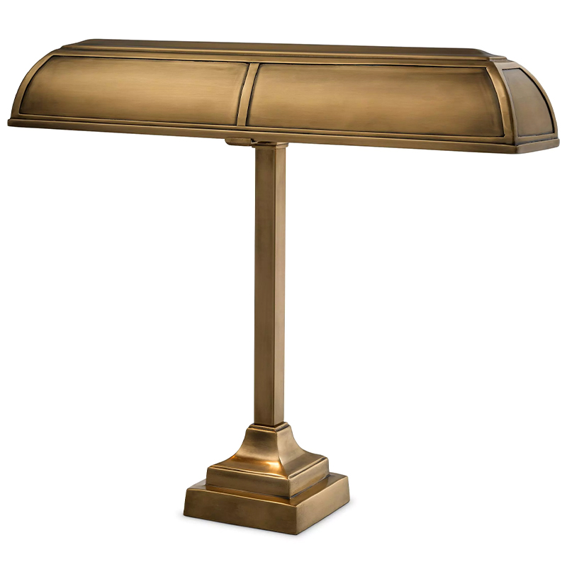 Настольная лампа Eichholtz Desk Lamp Banker Trust Винтажная латунь Настольная лампа Eichholtz Desk Lamp Banker Trust Винтажная латунь в Грозном | Loft Concept
