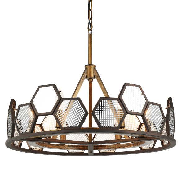 Люстра MetalComb Pendant 6 Черный Бронза Люстра MetalComb Pendant 6 Черный Бронза в Грозном | Loft Concept