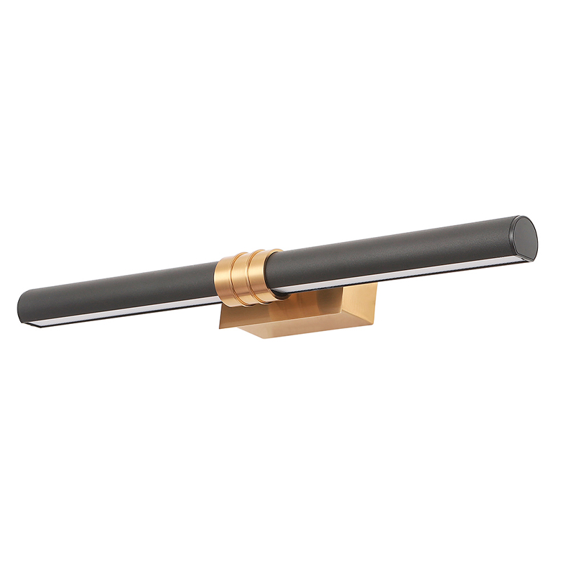 Бра с черным матовым корпусом и золотистым креплением Trumpet tube Латунь Белый Черный Бра с черным матовым корпусом и золотистым креплением Trumpet tube Латунь Белый Черный в Грозном | Loft Concept