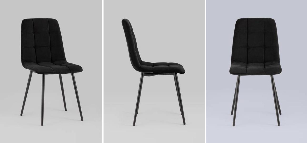 Стул NANCY S-2 Chair Черный Велюр - фото