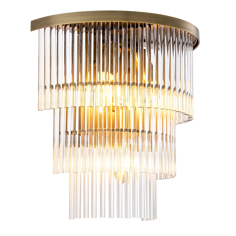Бра Eichholtz Wall Lamp East Brass Прозрачное Стекло Латунь Бра Eichholtz Wall Lamp East Brass Прозрачное Стекло Латунь в Грозном | Loft Concept