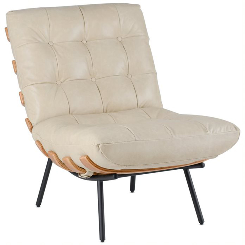 Кресло Philbert Chair beige leather Бежевый Кресло Philbert Chair beige leather Бежевый в Грозном | Loft Concept