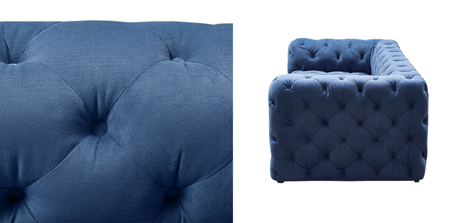 Диван Soho tufted blue velor Диван Soho tufted blue velor - Loft-Concept в Грозном