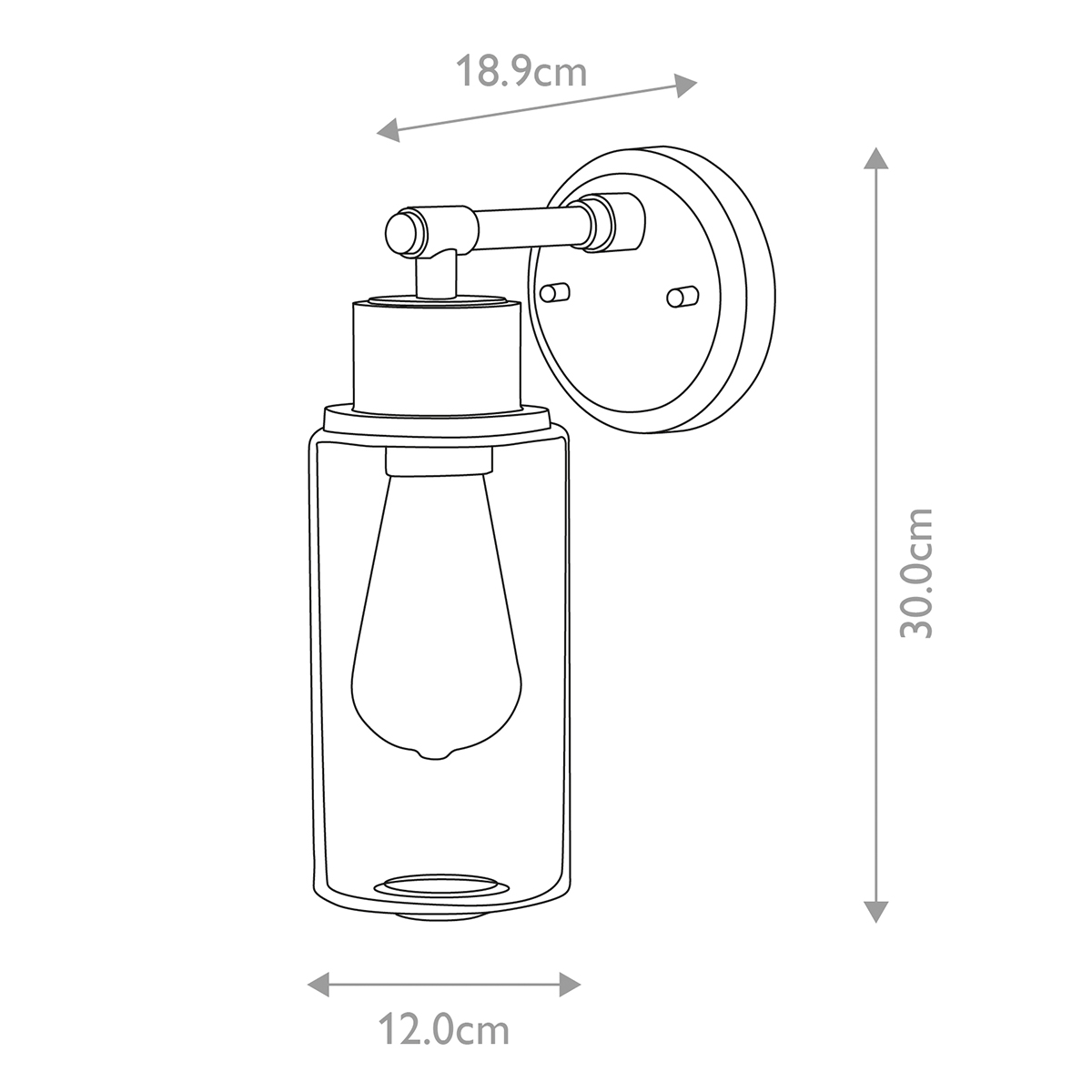 Бра с цилиндрическим прозрачным плафоном из стекла с пузырьками Elstead Lighting в Грозном