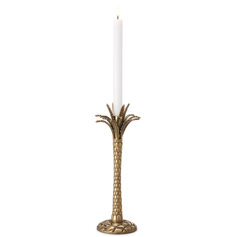 Подсвечник Eichholtz Candle Holder Palm Desert Винтажная латунь Подсвечник Eichholtz Candle Holder Palm Desert Винтажная латунь в Грозном | Loft Concept