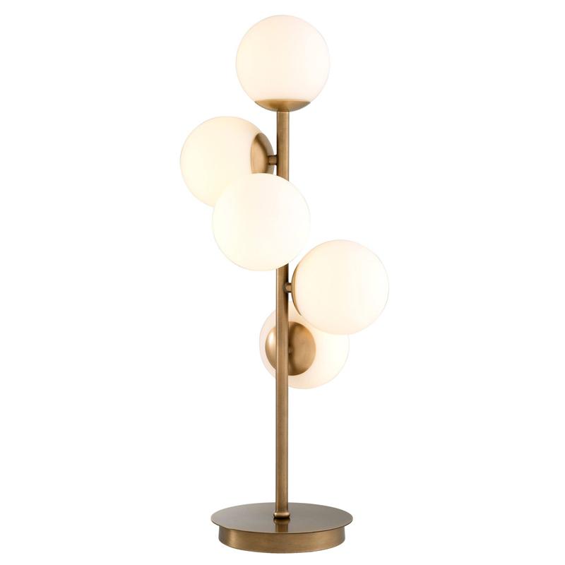 Настольная лампа Eichholtz Table Lamp Libris Латунь Античная полированная Белый Настольная лампа Eichholtz Table Lamp Libris Латунь Античная полированная Белый в Грозном | Loft Concept