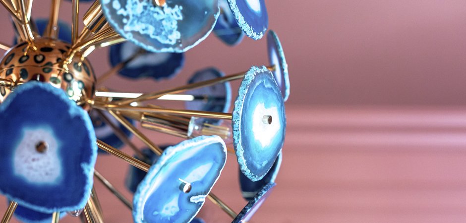Люстра BRANQUINHO CHANDELIER AGATE blue Люстра BRANQUINHO CHANDELIER AGATE blue - Loft-Concept в Грозном