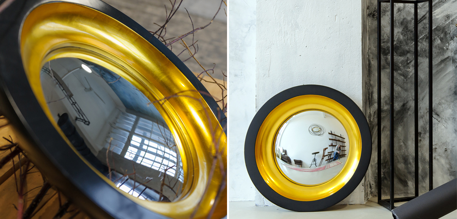 Зеркало Black and Gold Circle Mirror Зеркало Black and Gold Circle Mirror - Loft-Concept в Грозном