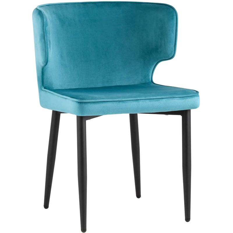 Стул Mateo Chair Бирюзовый Велюр Бирюзовый Черный Стул Mateo Chair Бирюзовый Велюр Бирюзовый Черный в Грозном | Loft Concept