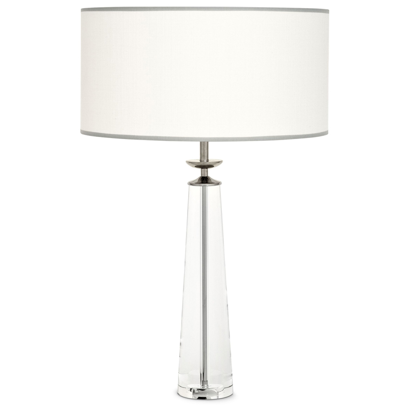 Настольная лампа Eichholtz Table Lamp Chaumon Прозрачный Белый Никель Настольная лампа Eichholtz Table Lamp Chaumon Прозрачный Белый Никель в Грозном | Loft Concept