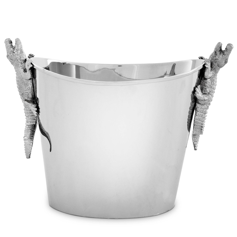 Ведерко для льда Eichholtz Wine Cooler Croc Никель Ведерко для льда Eichholtz Wine Cooler Croc Никель в Грозном | Loft Concept