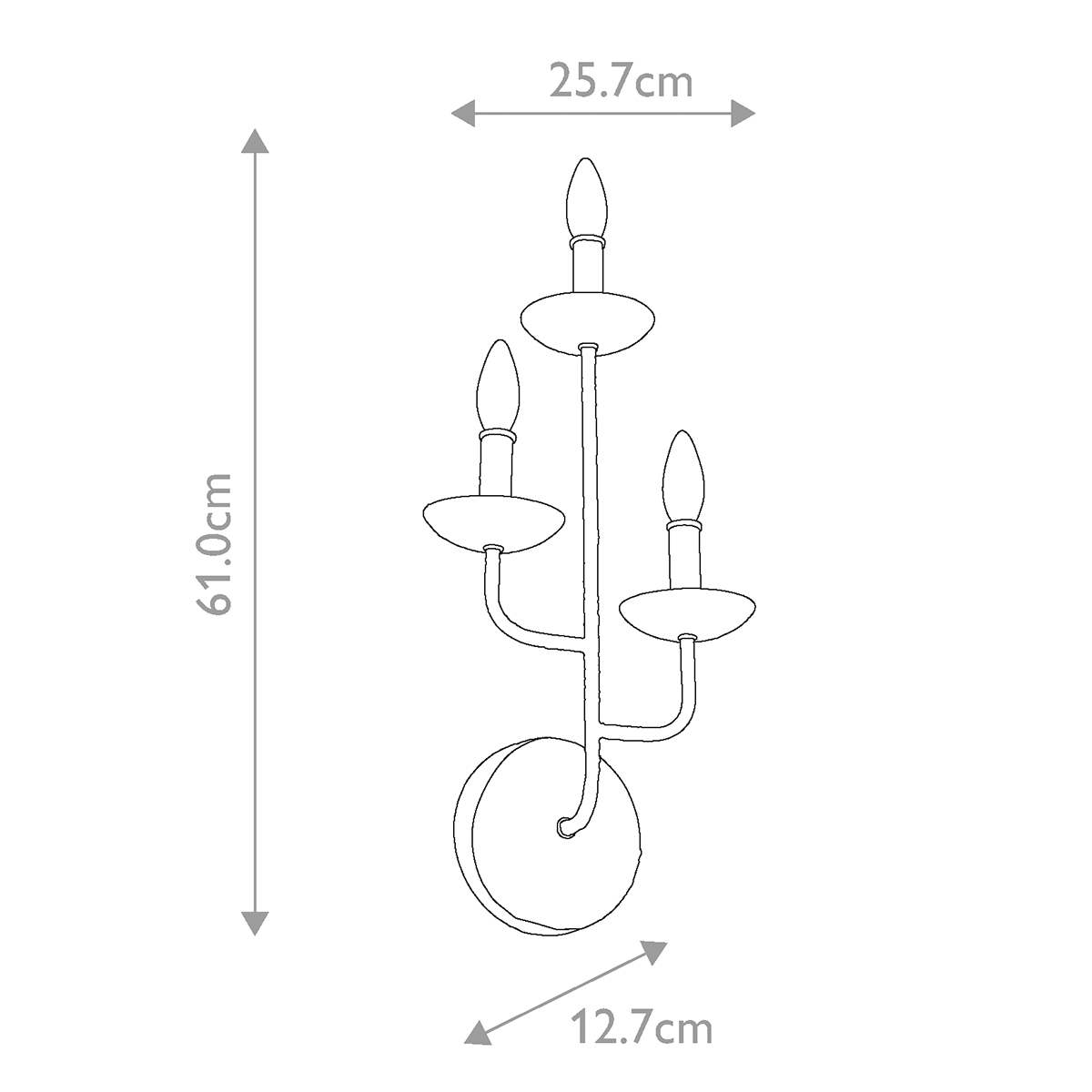 Бра с 3-мя лампами в форме свеч и фактурным покрытием Feiss в Грозном