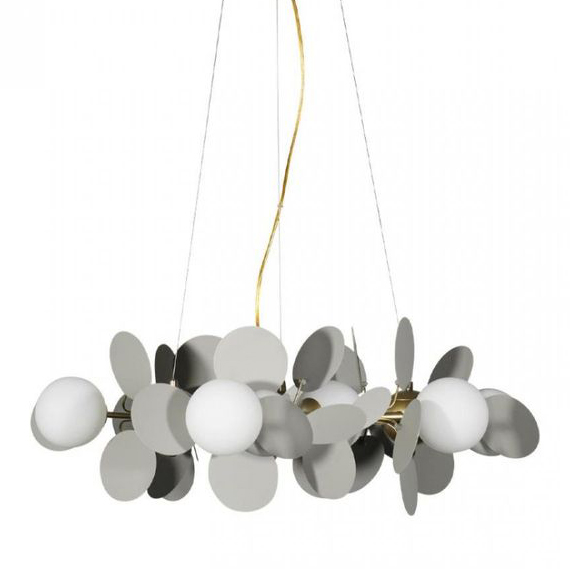 Люстра MATISSE Chandelier circle Gray диаметр 70 Серый Золотой Белый Люстра MATISSE Chandelier circle Gray диаметр 70 Серый Золотой Белый в Грозном | Loft Concept