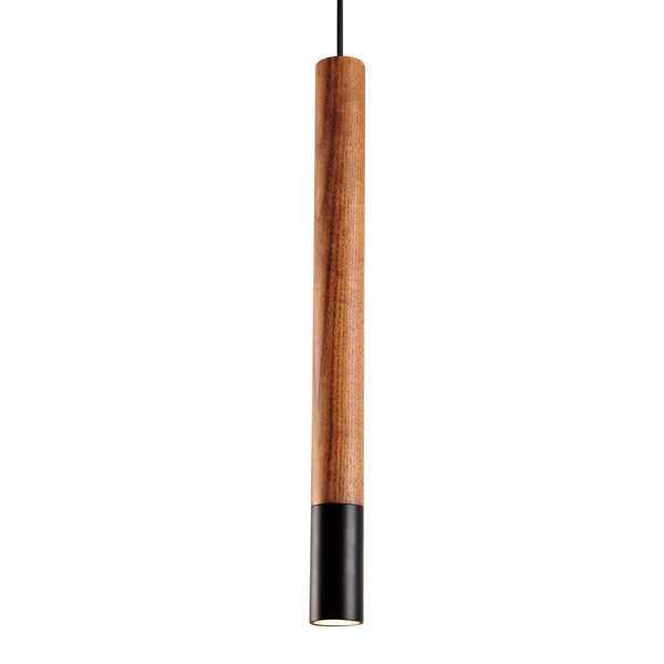Подвесной светильник Trumpet Wood Black Pendant Lamp Коричневый Черный Подвесной светильник Trumpet Wood Black Pendant Lamp Коричневый Черный в Грозном | Loft Concept