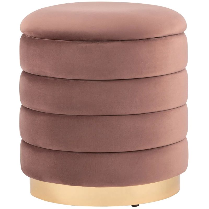 Пуф с ящиком Charlotte пыльно-розовый Glossy Velor Розовый пастельный Пуф с ящиком Charlotte пыльно-розовый Glossy Velor Розовый пастельный в Грозном | Loft Concept