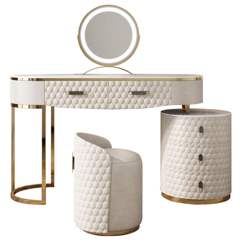 Трельяж Kathryn Bedroom Dressing Table White Белый Глянцевое золото Белый Мрамор Bianco Трельяж Kathryn Bedroom Dressing Table White Белый Глянцевое золото Белый Мрамор Bianco в Грозном | Loft Concept