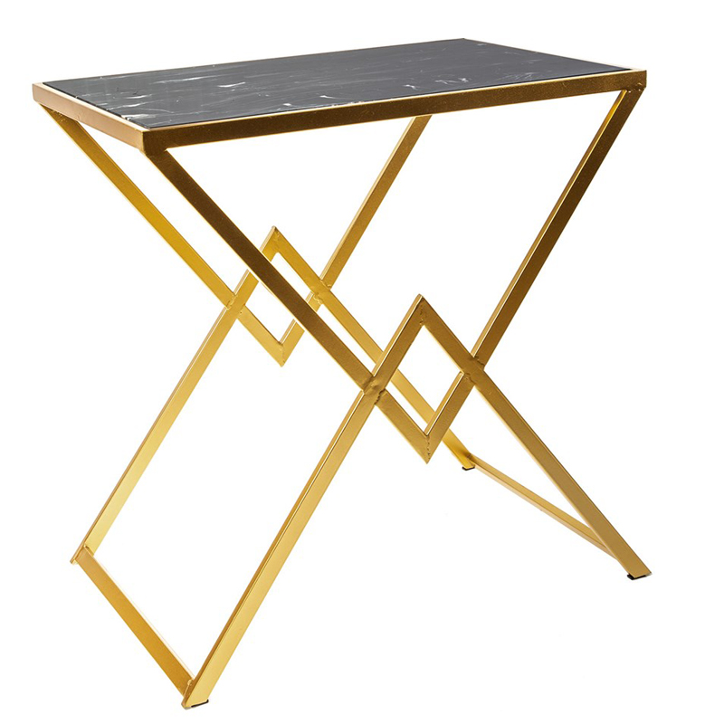 Приставной стол Marble Countertop Table черный мрамор Черный Мрамор Nero Золотой Приставной стол Marble Countertop Table черный мрамор Черный Мрамор Nero Золотой в Грозном | Loft Concept