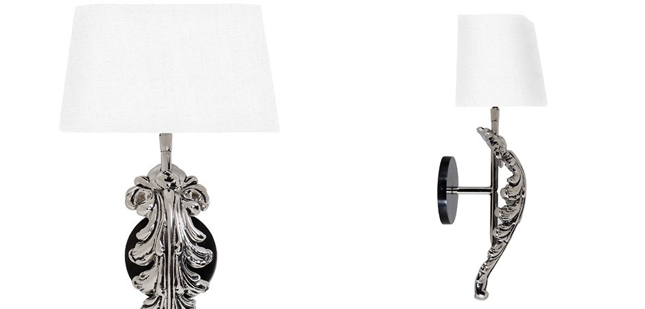 Бра Eichholtz Wall Lamp Beau Site Nickel+White Бра Eichholtz Wall Lamp Beau Site Nickel+White - Loft-Concept в Грозном