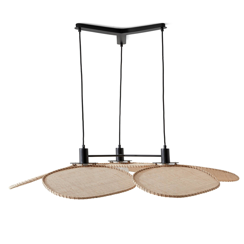 Люстра Wicker Leaves Chandelier Черный Бежевый Люстра Wicker Leaves Chandelier Черный Бежевый в Грозном | Loft Concept
