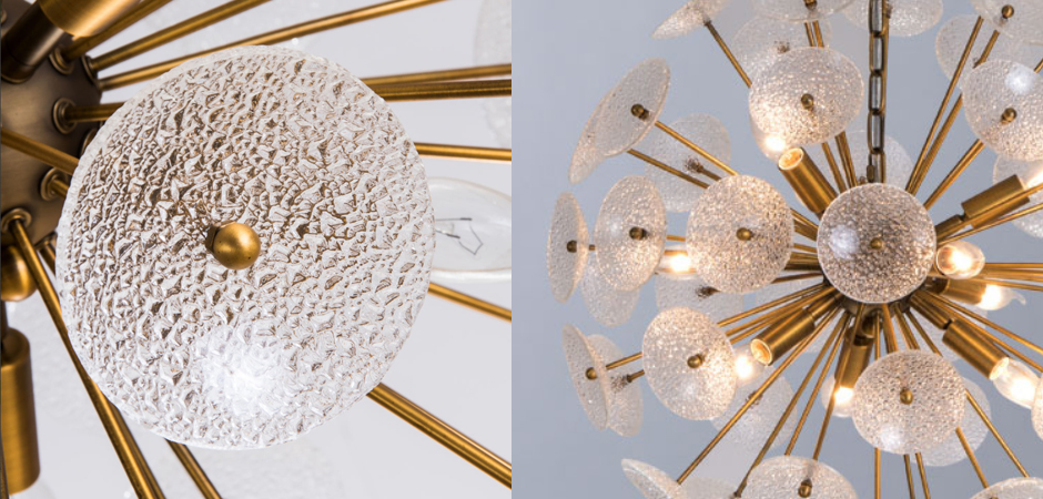 Люстра Sputnik Textured Glass White Chandelier Люстра Sputnik Textured Glass White Chandelier - Loft-Concept в Грозном