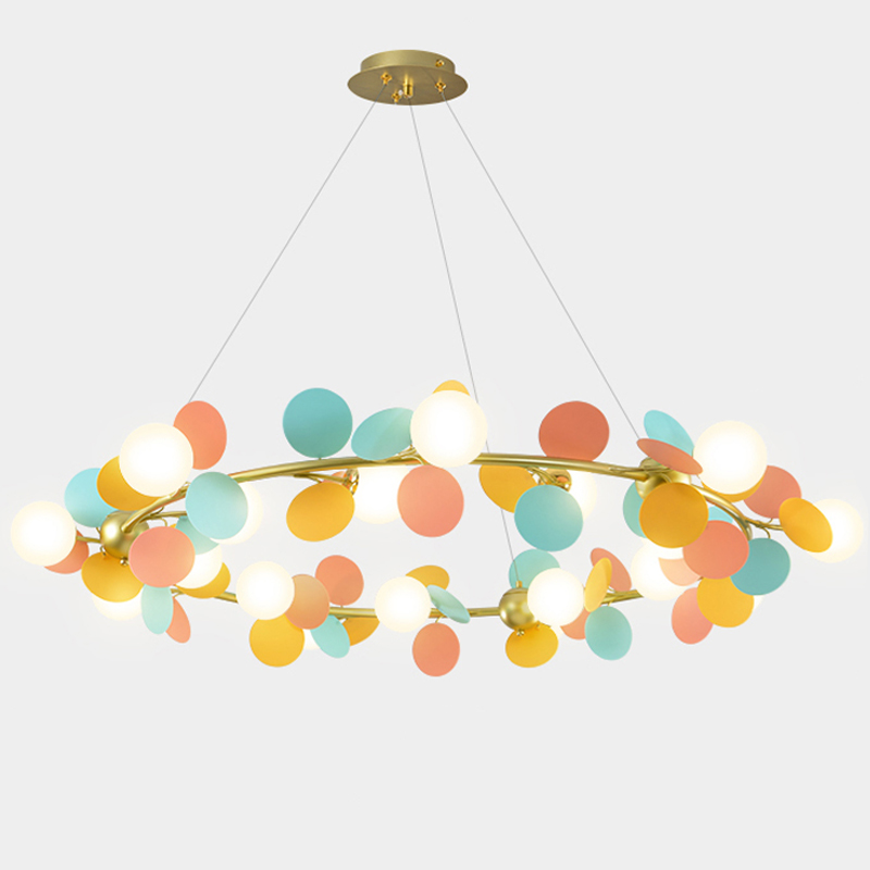 Люстра MATISSE Chandelier circle multicolor Золотой Белый Мульти Люстра MATISSE Chandelier circle multicolor Золотой Белый Мульти в Грозном | Loft Concept