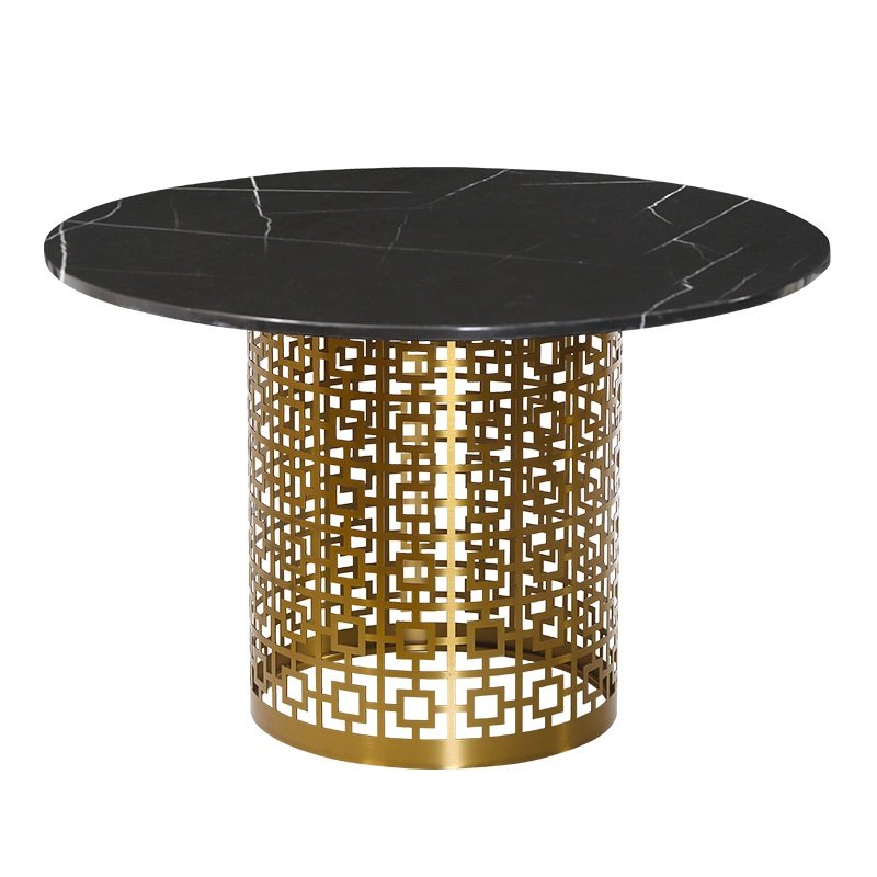 Обеденный стол Artesia Dining Table Black Глянцевое золото Черный Обеденный стол Artesia Dining Table Black Глянцевое золото Черный в Грозном | Loft Concept
