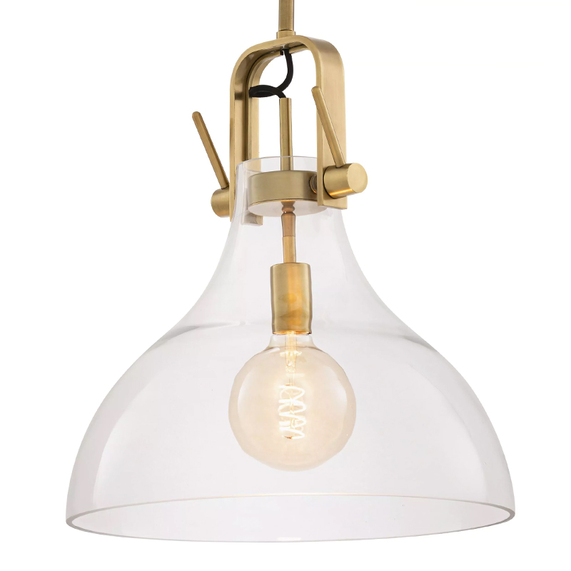 Подвесной светильник Eichholtz Lamp Connery Brass Латунь Прозрачное Стекло Подвесной светильник Eichholtz Lamp Connery Brass Латунь Прозрачное Стекло в Грозном | Loft Concept
