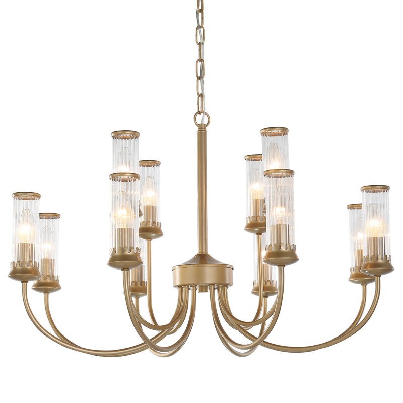 Люстра Morgane Chandelier gold 78 Золотой Прозрачный Люстра Morgane Chandelier gold 78 Золотой Прозрачный в Грозном | Loft Concept