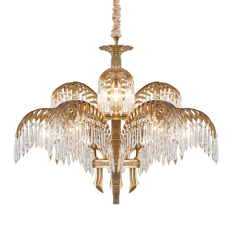 Люстра CHANDELIER HILDEBRANDT L Латунь Прозрачное Стекло Люстра CHANDELIER HILDEBRANDT L Латунь Прозрачное Стекло в Грозном | Loft Concept