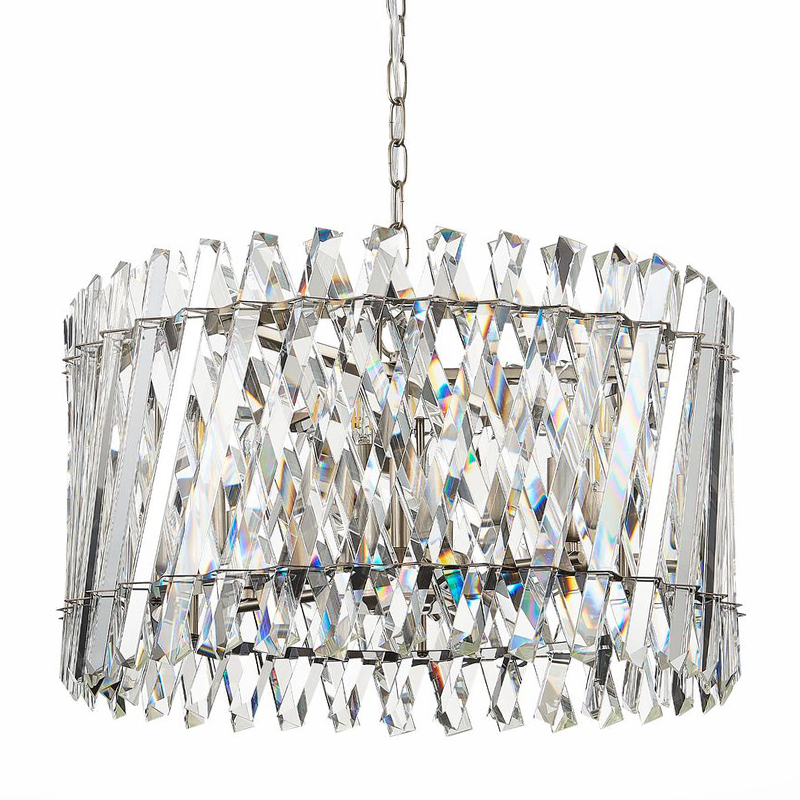 Люстра Kaeden Glass Chandelier Никель Прозрачный Люстра Kaeden Glass Chandelier Никель Прозрачный в Грозном | Loft Concept