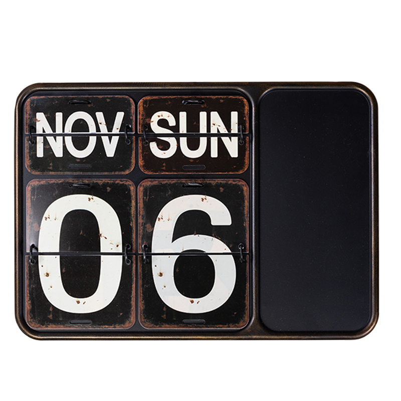 Аксессуар на стену Wall calendar Винтажный черный Аксессуар на стену Wall calendar Винтажный черный в Грозном | Loft Concept