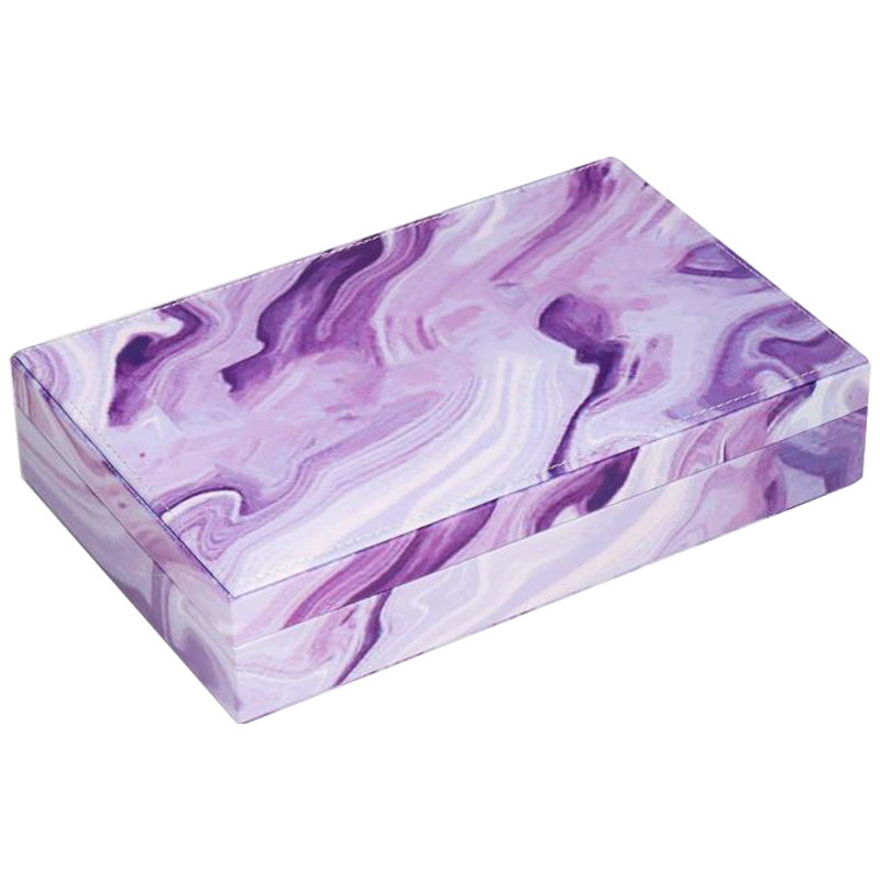 Шкатулка Marble Pattern Box violet Фиолетовый Шкатулка Marble Pattern Box violet Фиолетовый в Грозном | Loft Concept