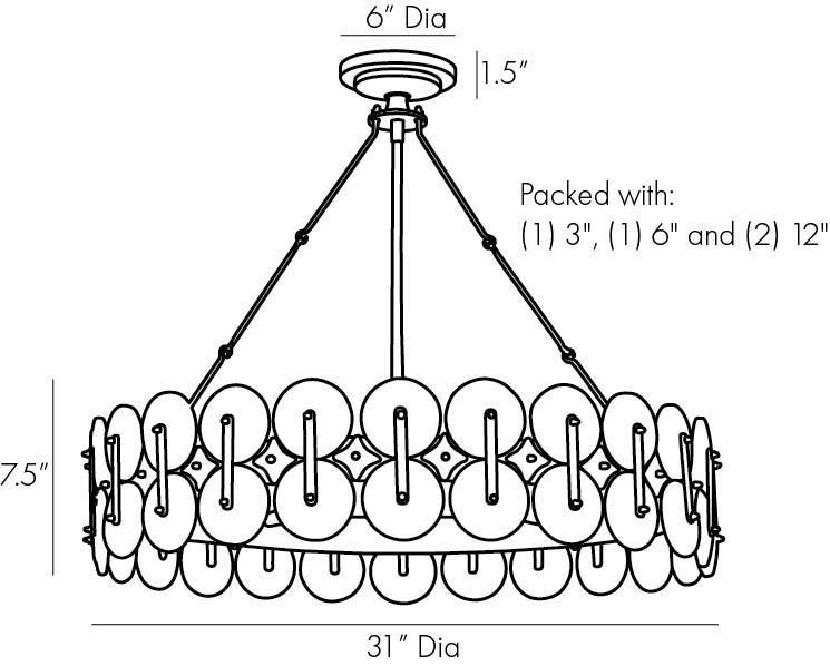 Люстра Arteriors RONDELLE CHANDELIER Люстра Arteriors RONDELLE CHANDELIER в Грозном