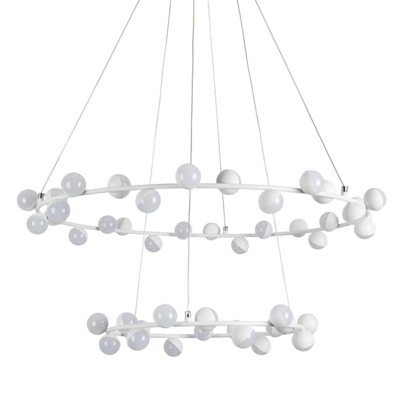 Люстра Vilelme Chandelier white double Белый Люстра Vilelme Chandelier white double Белый в Грозном | Loft Concept