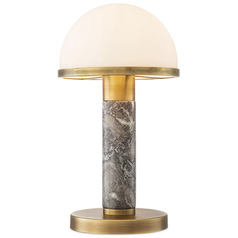 Настольная лампа Eichholtz Table Lamp Ziegel Белый Серый Латунь Настольная лампа Eichholtz Table Lamp Ziegel Белый Серый Латунь в Грозном | Loft Concept