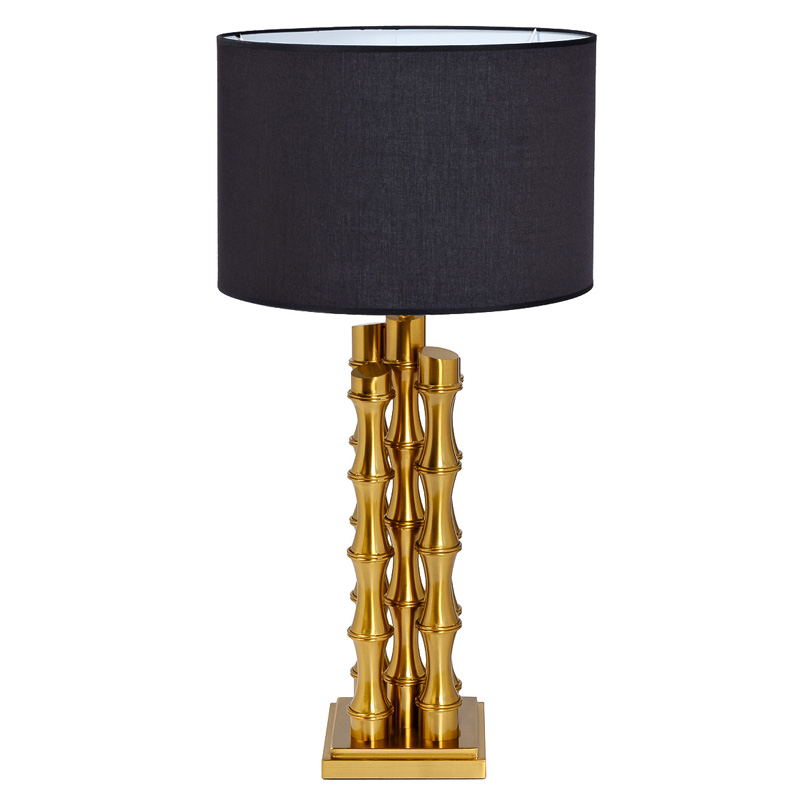 Настольная лампа с Черным Абажуром Damian Gold Table Lamp Глянцевое золото Черный Настольная лампа с Черным Абажуром Damian Gold Table Lamp Глянцевое золото Черный в Грозном | Loft Concept