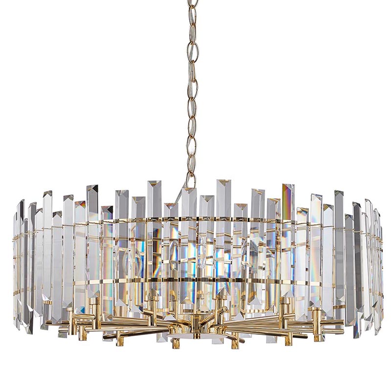 Люстра Langley Chandelier gold 80 Золотой Прозрачный Люстра Langley Chandelier gold 80 Золотой Прозрачный в Грозном | Loft Concept