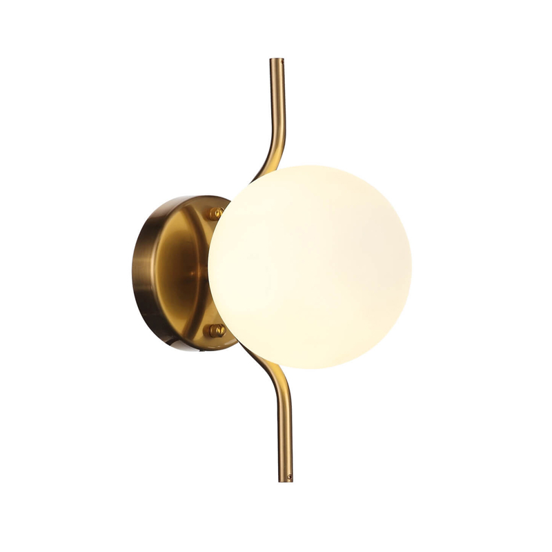 Бра B.LUX C Ball wall lamps Белое матовое стекло Латунь Бра B.LUX C Ball wall lamps Белое матовое стекло Латунь в Грозном | Loft Concept