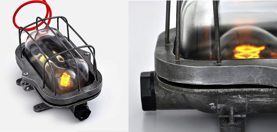Настенная лампа Steampunk Cage Glass Edison Wall Lamp Настенная лампа Steampunk Cage Glass Edison Wall Lamp - Loft-Concept в Грозном