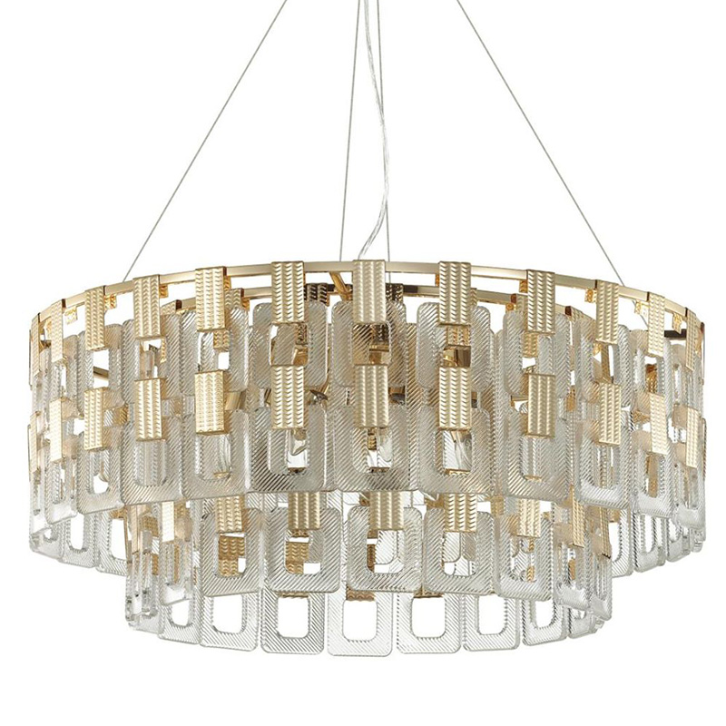 Люстра Ribbed Elements Pendant Round 67 Золотой Прозрачное Стекло Люстра Ribbed Elements Pendant Round 67 Золотой Прозрачное Стекло в Грозном | Loft Concept
